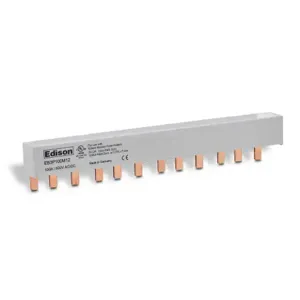 EDISON EB3P100M12 Busbar, 100A, 600 VAC/VDC, 12 -Pin, Cut To Length | CV7DYF