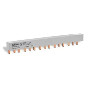 EDISON EB3P100M15 Busbar, 100A, 600 VAC/VDC, 15 -Pin, Cut To Length | CV7DYG