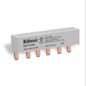 EDISON EB3P100M6 Busbar, 100A, 600 VAC/VDC, 6 -Pin, Cut To Length | CV7DYJ