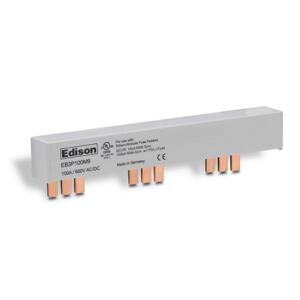 EDISON EB3P100M9 Busbar, 100A, 600 VAC/VDC, 9 -Pin, Cut To Length | CV7DYK