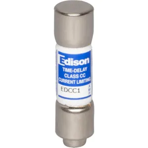 EDISON EDCC-5 Fuse, Class Cc, Current-Limiting, Time-Delay, 0.5A, 600 VAC, Ferrule, Pack Of 10 | CV7MTN