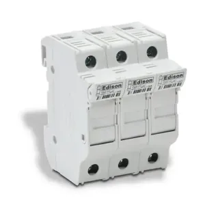 EDISON EHCC3DU-4 Modular Fuse Holder, 30A, 600V, 3-Pole, 18-4 Awg Copper Only, Pack Of 4 | CV7QFQ