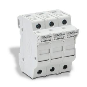 EDISON EHCC3DU Modularer Sicherungshalter, 30 A, 600 V, 3-polig, 18–4 Awg, nur Kupfer | CV7QFP