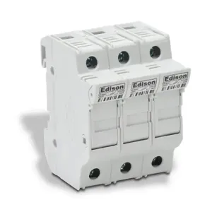 EDISON EHM3DU-4 Modular Fuse Holder, 30A, 600V, 3-Pole, 18-4 Awg Copper Only, Pack Of 4 | CV7QGD