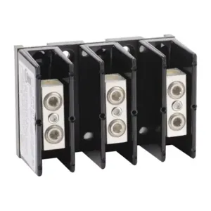 EDISON HPB101-3 Open Power Distribution Block, 175A, 3-Pole, 2/0 Awg To 8 Awg, 1 Opening | CV7DFH