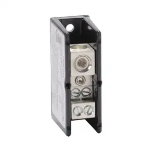 EDISON HPB104-1 Open Power Distribution Block, 175A, 1-Pole, 2/0 Awg To 8 Awg, 4 Openings, 4 Awg To 14 Awg | CV7DFJ