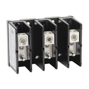 EDISON HPB10S-3 Open Power Distribution Block, 175A, 3-Pole, 2/0 Awg To 8 Awg, 1/4-20 x 3/4 Stud | CV7DFP