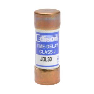 EDISON JDL30 Fuse, Class J, Current-Limiting, Time-Delay, 30A, 600 VAC, Ferrule, Pack Of 10 | CV7MXW
