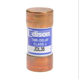 EDISON JDL35 Fuse, Class J, Current-Limiting, Time-Delay, 35A, 600 VAC, Ferrule, Pack Of 10 | CV7MXY