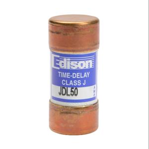 EDISON JDL50 Fuse, Class J, Current-Limiting, Time-Delay, 50A, 600 VAC, Ferrule, Pack Of 10 | CV7MYG