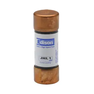 EDISON JHL1 Drive Fuse, Class J, Current-Limiting, High Speed, 1A, 600 VAC, Ferrule, Pack Of 10 | CV7MYR