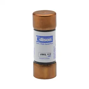 EDISON JHL12 Drive Fuse, Class J, Current-Limiting, High Speed, 12A, 600 VAC, Ferrule, Pack Of 10 | CV7MYY