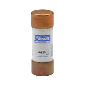 EDISON JHL20 Drive Fuse, Class J, Current-Limiting, High Speed, 20A, 600 VAC, Ferrule, Pack Of 10 | CV7MZJ