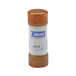 EDISON JHL25-1 Drive Fuse, Class J, Current-Limiting, High Speed, 25A, 600 VAC, Ferrule | CV7MZR