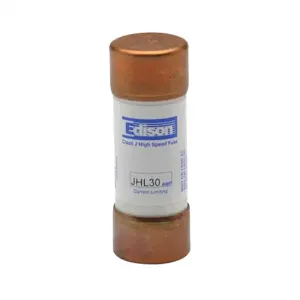 EDISON JHL30-1 Drive Fuse, Class J, Current-Limiting, High Speed, 30A, 600 VAC, Ferrule | CV7MZW