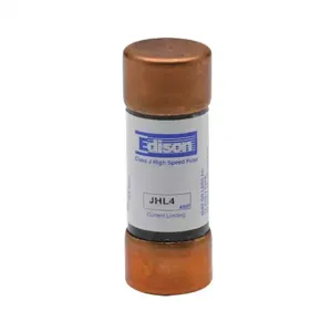 EDISON JHL4-1 Drive Fuse, Class J, Current-Limiting, High Speed, 4A, 600 VAC, Ferrule | CV7NAF