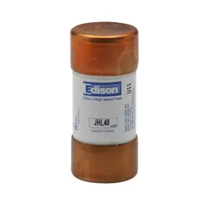 EDISON JHL40 Drive Fuse, Class J, Current-Limiting, High Speed, 40A, 600 VAC, Ferrule, Pack Of 10 | CV7NAC