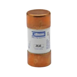 EDISON JHL45-1 Drive Fuse, Class J, Current-Limiting, High Speed, 45A, 600 VAC, Ferrule | CV7NAJ