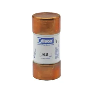 EDISON JHL45 Drive Fuse, Class J, Current-Limiting, High Speed, 45A, 600 VAC, Ferrule, Pack Of 10 | CV7NAG