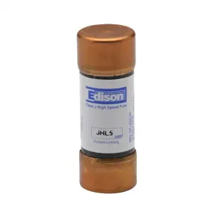 EDISON JHL5-1 Drive Fuse, Class J, Current-Limiting, High Speed, 5A, 600 VAC, Ferrule | CV7NAP