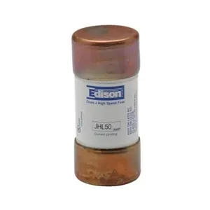 EDISON JHL50-1 Drive Fuse, Class J, Current-Limiting, High Speed, 50A, 600 VAC, Ferrule | CV7NAN