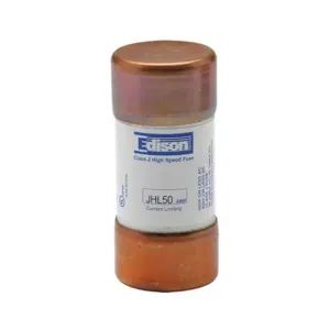 EDISON JHL50 Drive Fuse, Class J, Current-Limiting, High Speed, 50A, 600 VAC, Ferrule, Pack Of 10 | CV7NAL