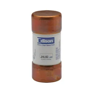 EDISON JHL60-1 Drive Fuse, Class J, Current-Limiting, High Speed, 60A, 600 VAC, Ferrule | CV7NAU