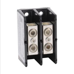 EDISON PB1012 Open Terminal Block, 175A, 2-Pole 2/0 Awg To 8 Awg, 1 Opening, 2/0 Awg To 8 Awg | CV7DJL