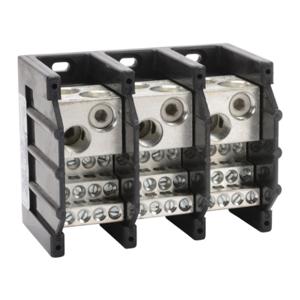 EDISON PB5123 Open Terminal Block, 570A, 3-Pole, 2 Openings, 300 Mcm To 4 Awg | CV7DKD