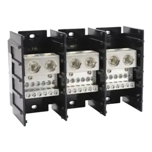 EDISON PB7123 Open Terminal Block, 760A, 3-Pole, 2 Openings, 500 Mcm To 6 Awg | CV7DKF