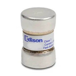 EDISON TJN45-1 Fuse, Class T, Current-Limiting, Extremely Fast-Acting, 45A, 300 VAC, Ferrule | CV7NHC