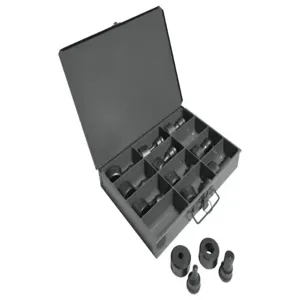 EDWARDS MFG PD1210 Round Punch And Die Set, 12 Piece, with Storage Case | CL3XPJ