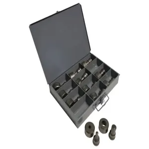 EDWARDS MFG PD1240 Round Metric Punch And Die Set with Storage Case, 12 Piece | CL3XPL