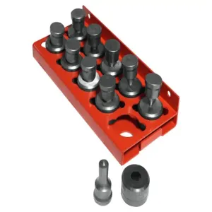 EDWARDS MFG PD1500 Round Punch And Die Set, 10 Piece, with Punch And Die Tray | CL3XPU