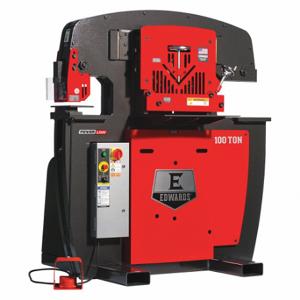 EDWARDS MFG IW100-3P460-AC600 Ironworker, 460V AC /Three-Phase, 4 Stations, 100 Tonf Hydraulic Force, 23 A Current | CP4CRD 56LZ81