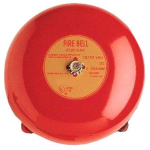 EDWARDS SIGNALING 439D-6AW-R Fire Alarm Bell, 24V, 0.085A Rating | AA9RQN 1EXZ8