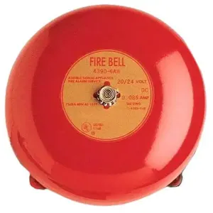 EDWARDS SIGNALING 439D-10AW-R Fire Alarm Bell, 24V, 0.085A Rating | AA8AJR 16X286