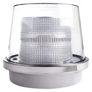 EDWARDS SIGNALING 49C-R5 Flashing Beacon, Clear, 240VAC, 1/2 Inch Conduit | CF4NFJ