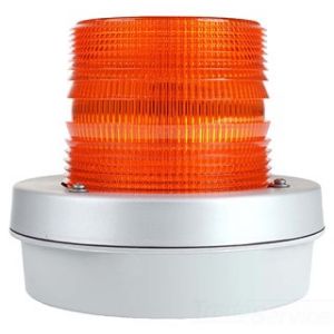 EDWARDS SIGNALING 93DFA-R5 Hochleistungs-Blitzlicht, doppelt blinkend, gelb, 240 VAC, 3/4-Zoll-Kabelkanal | CF4PAH