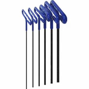 EKLIND 55196 Hex Key Set, T, Metric, Extra Long, 6 Pieces, 2.5 mm/2 mm/3 mm/4 mm/5 mm/6 mm Tip Size | CP4CYU 60KU86