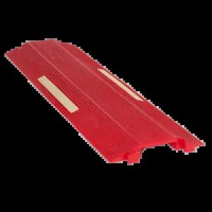 ELASCO PRODUCTS ED1010-R-GLOW Cable Guard, Medium Duty, 1 Channel, 4 x 1 Inch Size, Drop Over, Red, Glow | CE8QHU