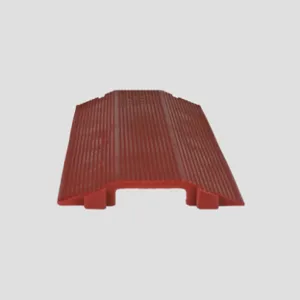 ELASCO PRODUCTS ED1010-R Cable Guard, Medium Duty, 1 Channel, 1 Inch High, Drop Over, Red | CE8QHT