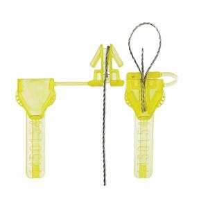ELC SECURITY PRODUCTS 019N16ST3PCYL Padlock Seals, Plastic, 1 3/16 Inch Length x 7/8 Inch Width, Yellow | CP4DAA 49AH81