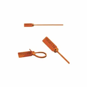 ELC SECURITY PRODUCTS 060H14PPOR Pull-Tight Seals, 4 13/16 Inch Strap Length, 46 Lb Breaking Strength, Orange, Black | CP4DAX 49AH20