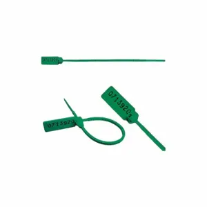 ELC SECURITY PRODUCTS 060H21PPGR Pull-Tight Seals, 7 3/4 Inch Strap Length, 46 Lb Breaking Strength, Green, Black | CP4DBN 49AH14