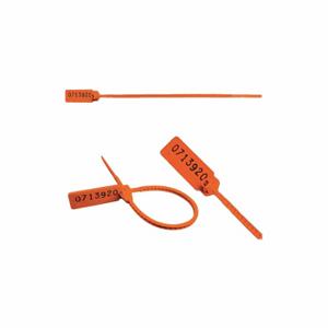 ELC SECURITY PRODUCTS 060H21PPOR Pull-Tight Seals, 7 3/4 Inch Strap Length, 46 Lb Breaking Strength, Orange, Black | CP4DBQ 49AH15