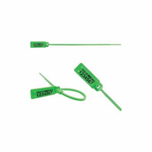 ELC SECURITY PRODUCTS 060RIML128PPGR Pull-Tight Seals, 7 3/4 Inch Strap Length, 46 Lb Breaking Strength, Green, Black | CP4DBP 49AH24