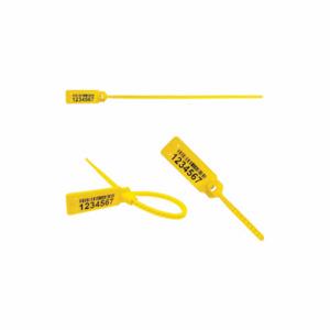 ELC SECURITY PRODUCTS 060RIML128PPYL Pull-Tight Seals, 7 3/4 Inch Strap Length, 46 Lb Breaking Strength, Yellow, Black | CP4DBV 49AH26