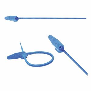 ELC SECURITY PRODUCTS 061N21PPBL Pull-Tight Seals, 7 3/8 Inch Strap Length, 40 Lb Breaking Strength, Blue, Blue | CP4DBW 49AH39