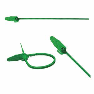 ELC SECURITY PRODUCTS 061N21PPGR Pull-Tight Seals, 7 3/8 Inch Strap Length, 40 Lb Breaking Strength, Green, Green | CP4DBX 49AH40